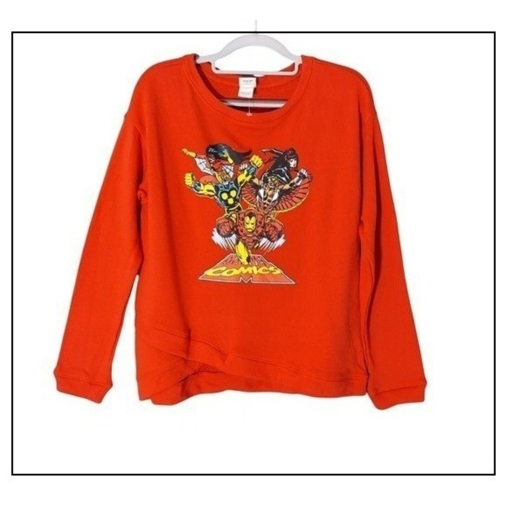 Marvel Black Widow Sweatshirt Women L Graphic‎ Comic Superhero Pullover Casual